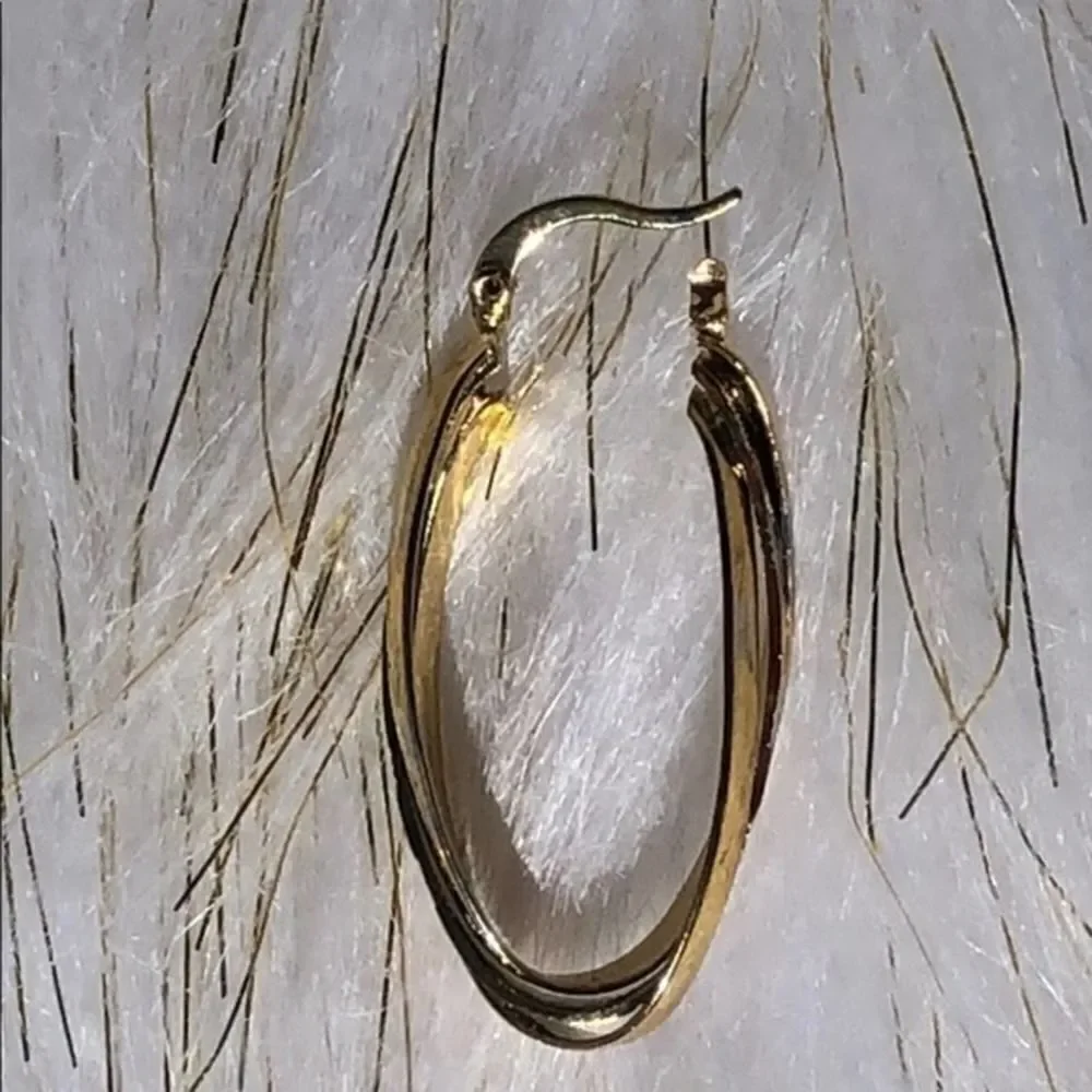 ATHENAA Gold Silver Imprinted Hoop Hinged Back